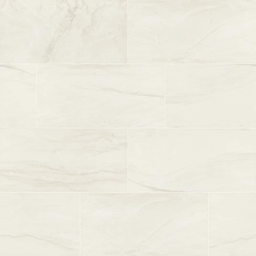 MSI Alexandra White 12 in. x 24 in. Matte Porcelain Marble Look Floor and Wall Tile (2 sq. ft./Each) (2)
