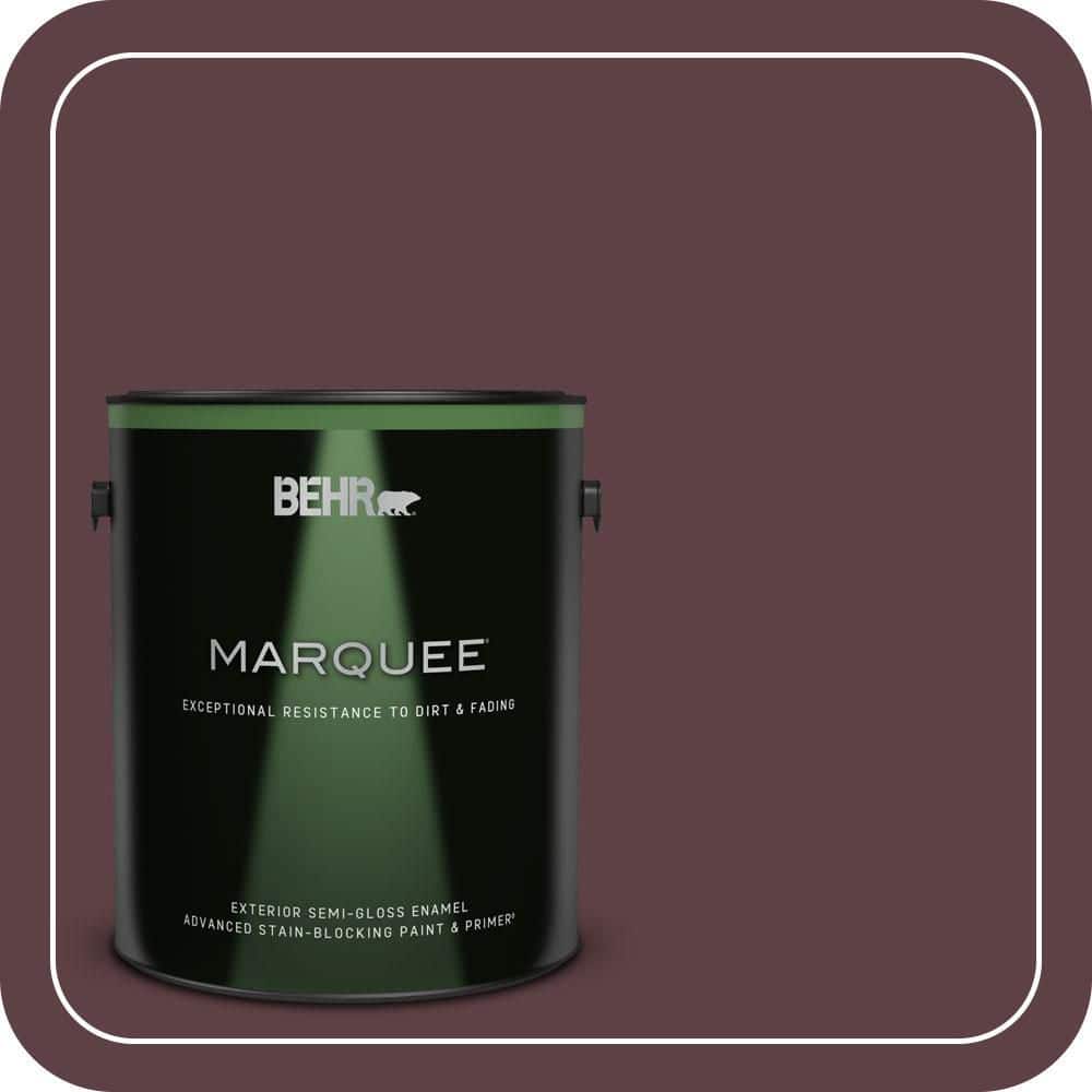 BEHR MARQUEE 1 gal. #MQ1-49 Raspberry Truffle Semi-Gloss Enamel Exterior Paint & Primer