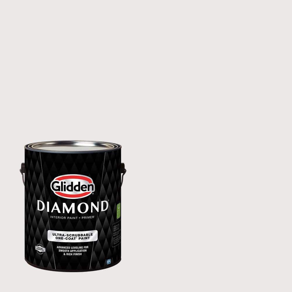 Glidden Diamond 1 gal. PPG1014-1 Glacial Ice Flat Interior Paint with Primer