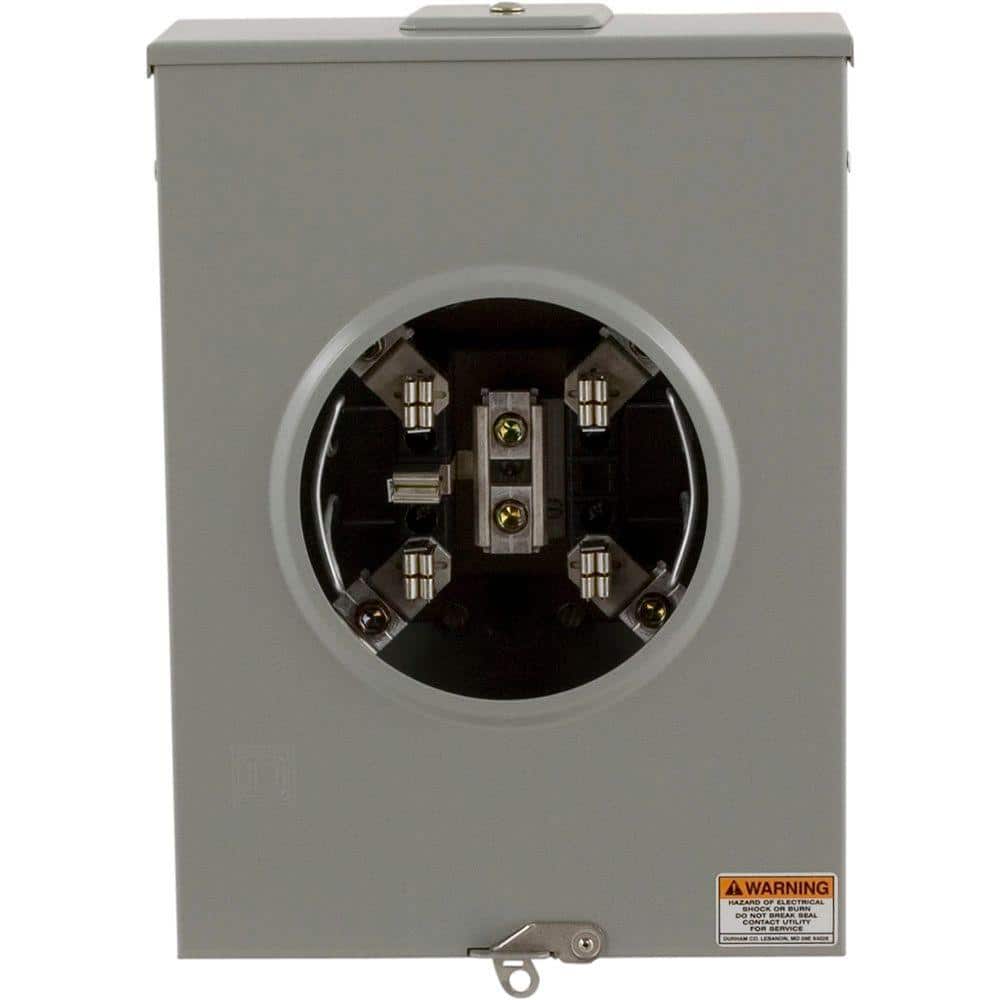 Square D 200 Amp Meter Socket Overhead/Underground Ringless-Horn Bypass 1 Phase and 1 Gang with Grounded 5th Terminal(UGHTRS213C) (1)