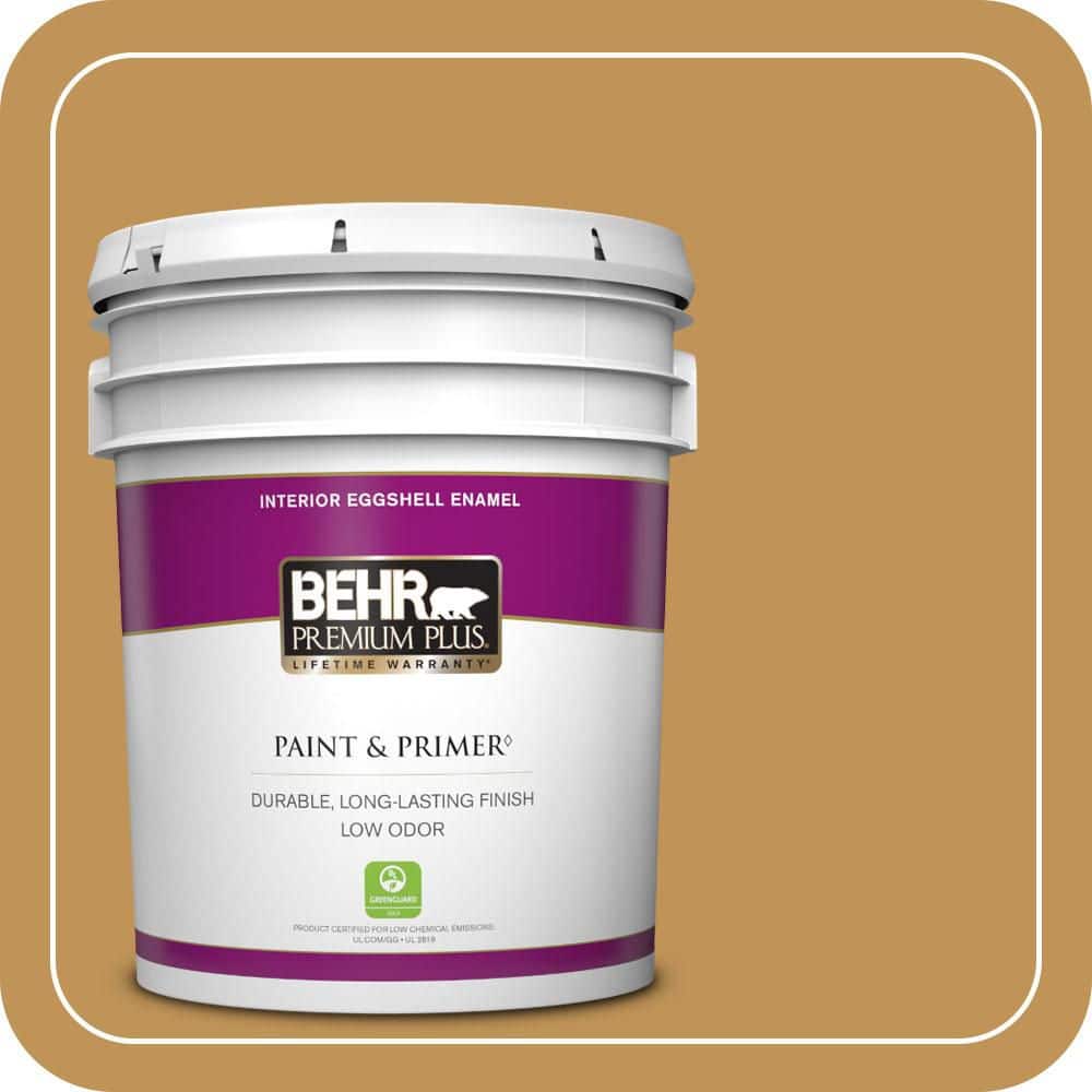 BEHR PREMIUM PLUS 5 gal. #T12-5 Lone Star Eggshell Enamel Low Odor Interior Paint & Primer
