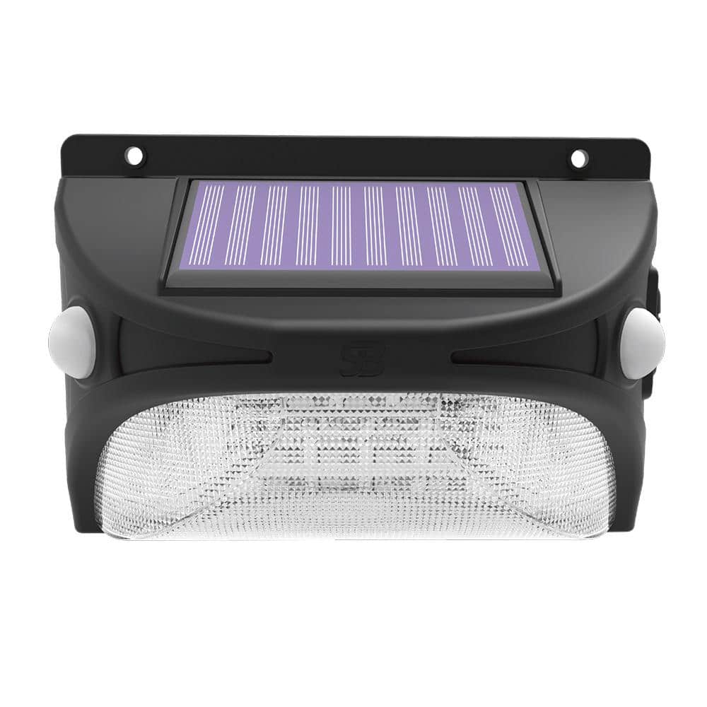 Sensor Brite 4.44-Watt Equivalent Integrated LED Black Color Changing Solar Motion Sensing Area Wall Pack Light (2)