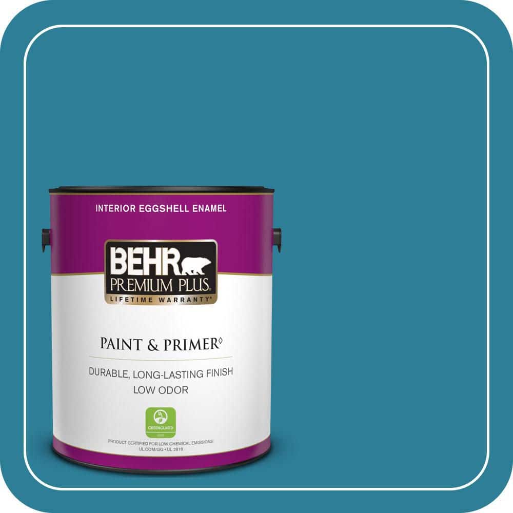 BEHR PREMIUM PLUS 1 gal. #M480-6 Valley of Glaciers Eggshell Enamel Low Odor Interior Paint & Primer (1)