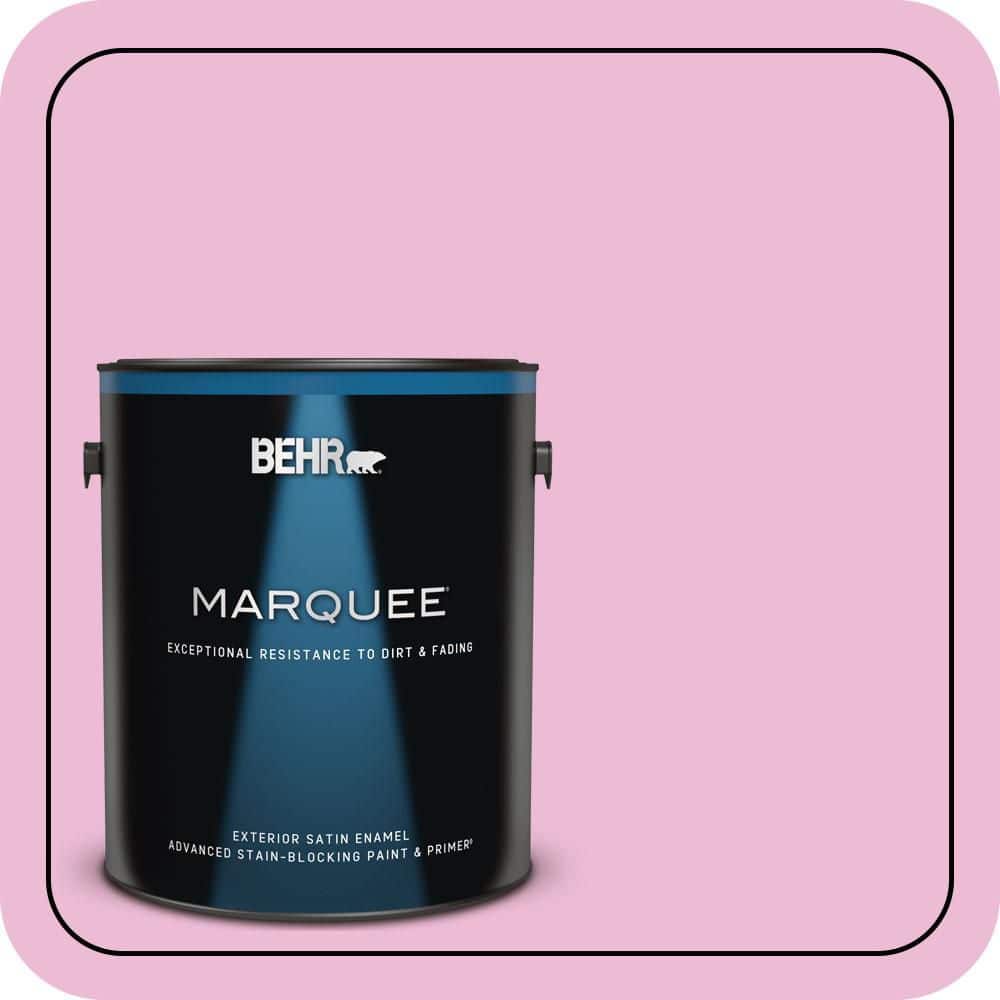 BEHR MARQUEE 1 gal. #690A-3 Sweet Taffy Satin Enamel Exterior Paint & Primer