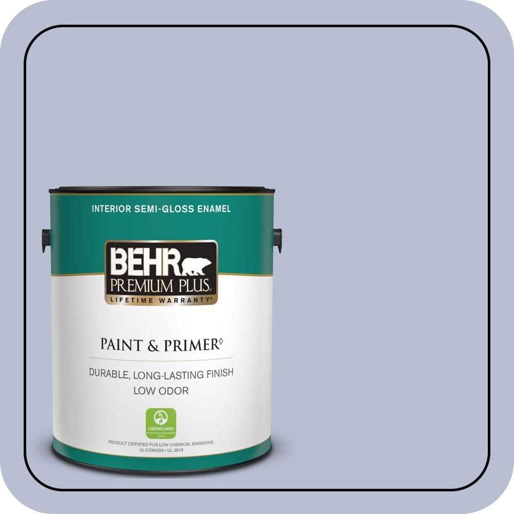 BEHR PREMIUM PLUS 1 gal. #PPU15-15 Sweet Juliet Semi-Gloss Enamel Low Odor Interior Paint & Primer