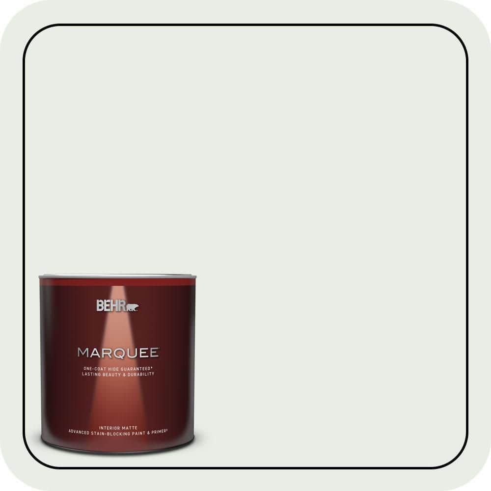 BEHR MARQUEE 1 qt. #700E-1 Dew Drop Matte Interior Paint & Primer