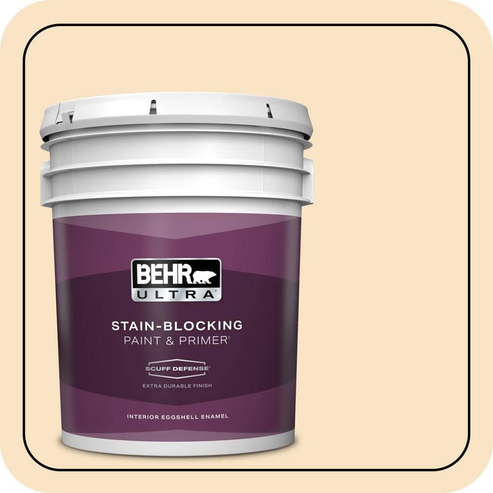 BEHR ULTRA 5 gal. #QE-18 Moonglow Extra Durable Eggshell Enamel Interior Paint & Primer