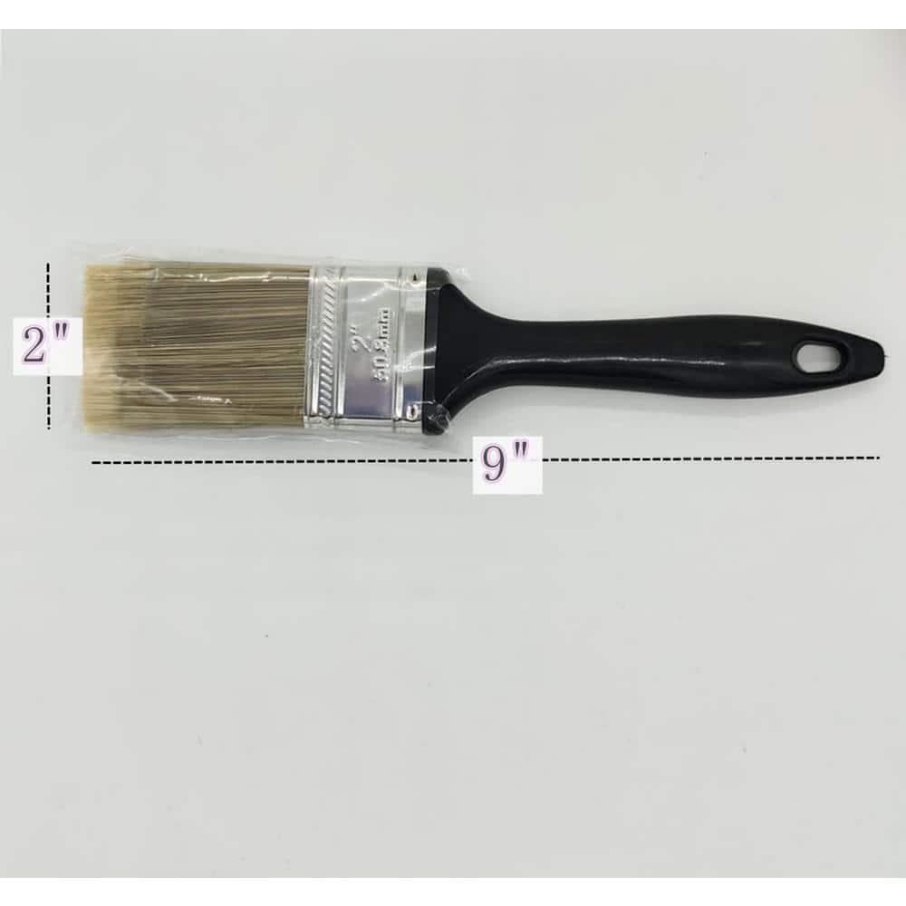 Dyiom 2 inch paint brush, flat paint brush professional paint tool with plastic handle. 10pcs pack (2)