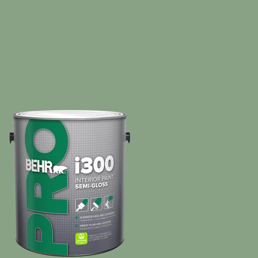 BEHR PRO 1 gal. #S400-5 Gallery Green Semi-Gloss Interior Paint