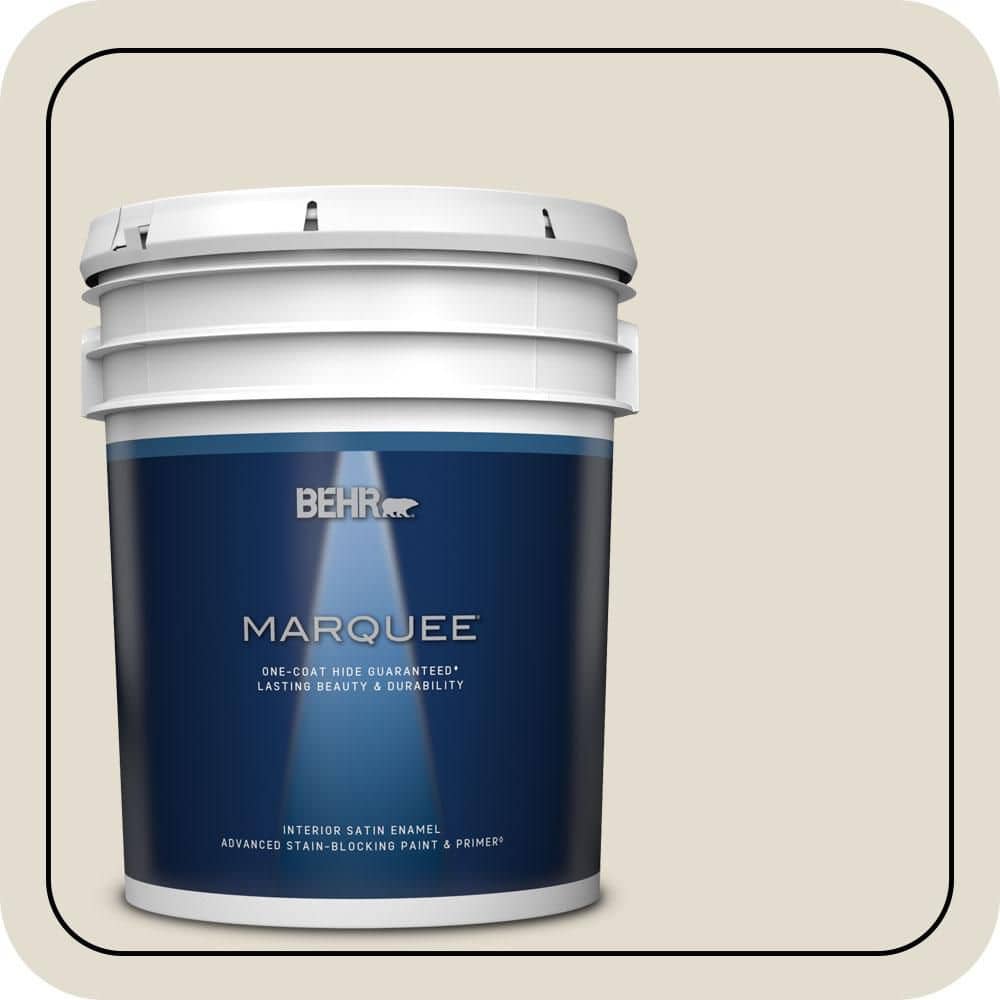 BEHR MARQUEE 5 gal. #N340-1 Light Granite Satin Enamel Interior Paint & Primer