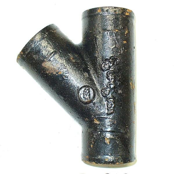 AB and I Foundry 2 in. Cast-Iron 45-Degree No-Hub Wye (2)