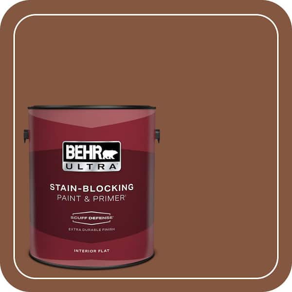BEHR PREMIUM PLUS #230F-7 Florence Brown Interior/Exterior Paint & Primer Color Sample (4)