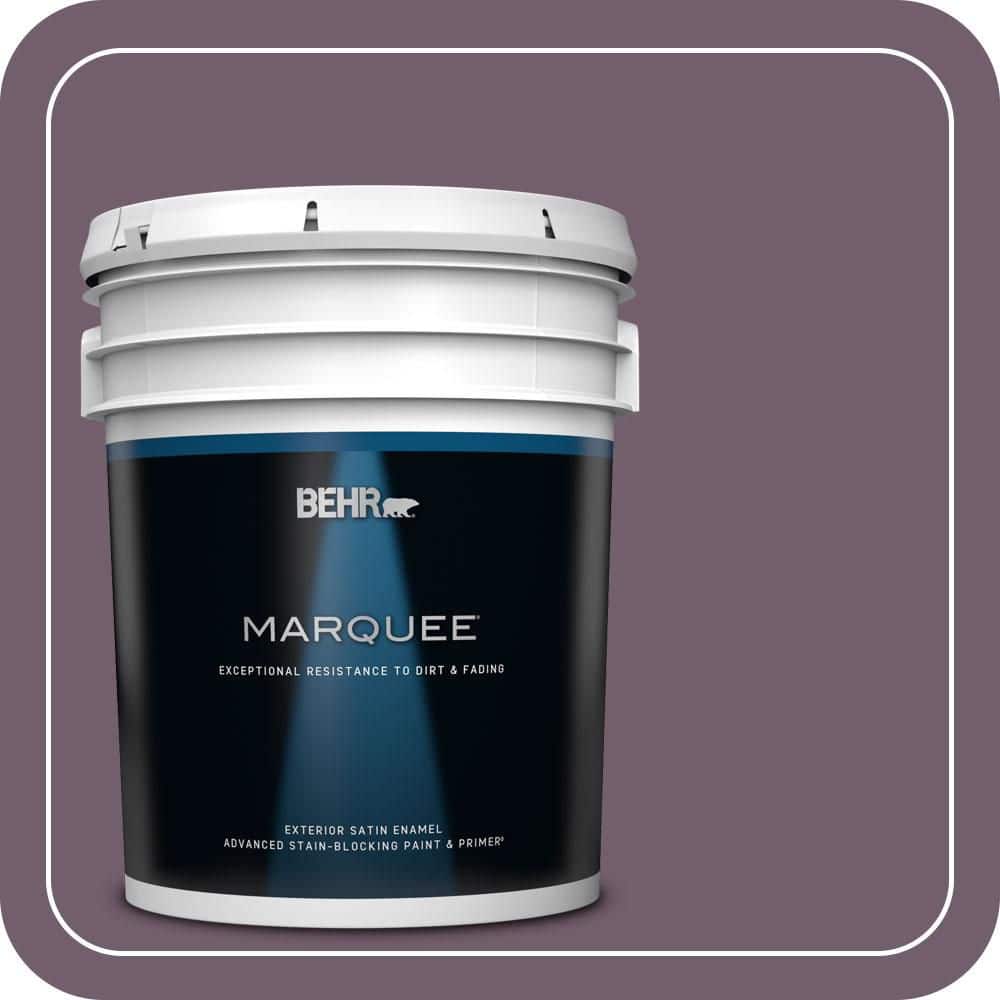 BEHR MARQUEE 5 gal. #MQ1-38 Smoked Mulberry Satin Enamel Exterior Paint & Primer