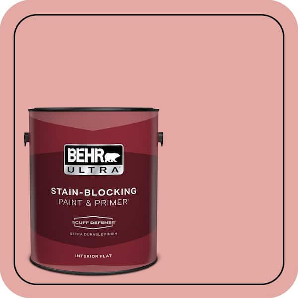 BEHR ULTRA 1 gal. #MQ4-03 Coral Fountain Extra Durable Flat Interior Paint & Primer