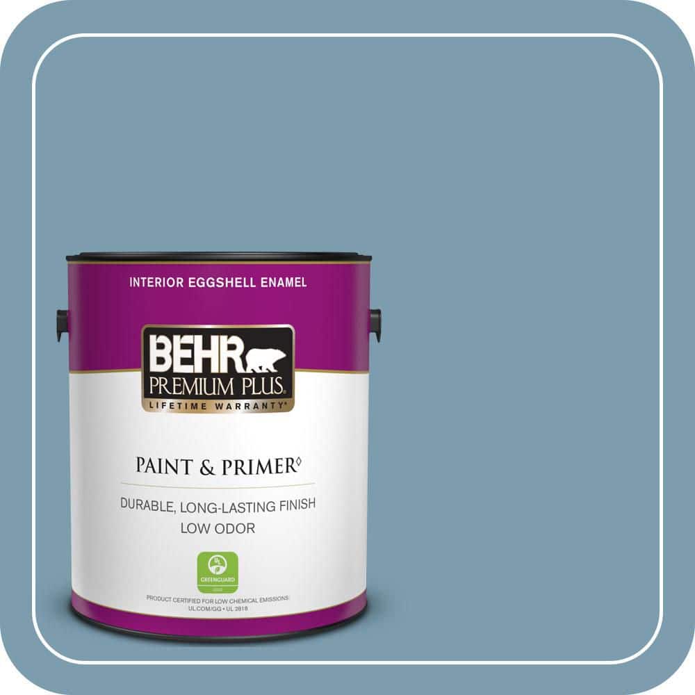 BEHR PREMIUM PLUS 1 gal. #PMD-14 Yacht Harbor Eggshell Enamel Low Odor Interior Paint & Primer