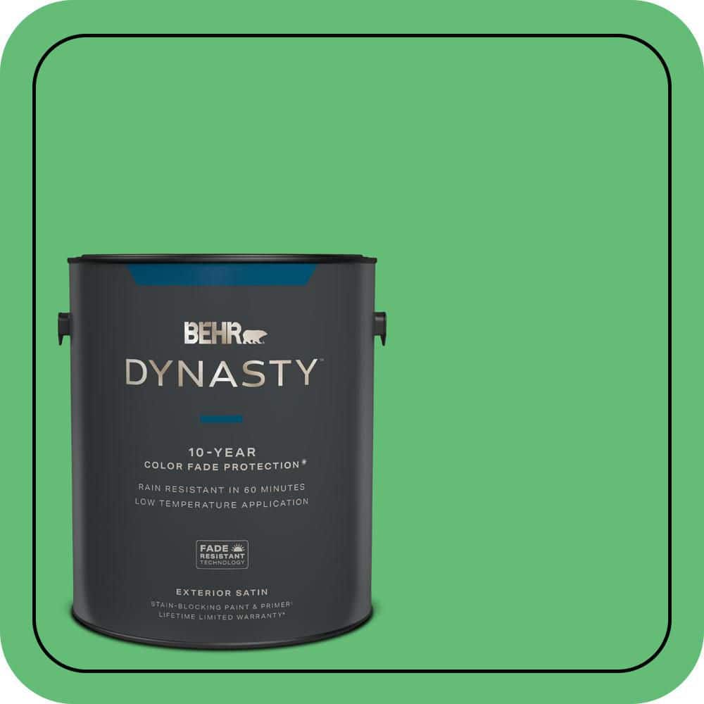 BEHR DYNASTY 1 gal. #450B-5 Lady Luck Satin Enamel Exterior Stain-Blocking Paint & Primer