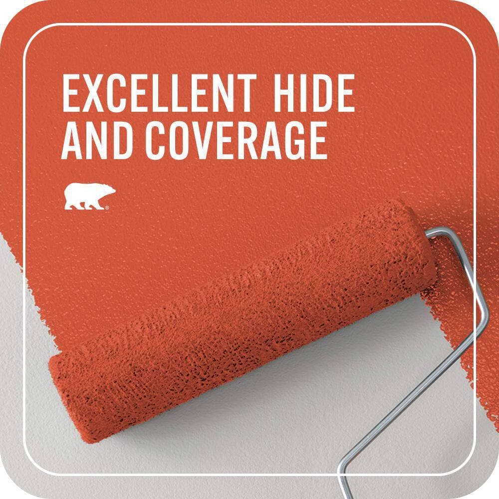 BEHR PREMIUM PLUS 1 qt. Home Decorators #HDC-MD-10G Mod Orange Flat EcoMix Plant-Based Interior Paint & Primer (2)