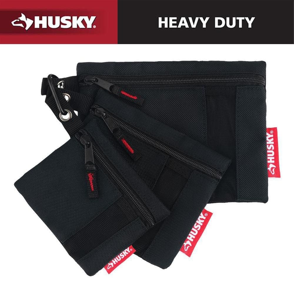 Husky Assorted Size Parts Organizer Pouch Bag Set
