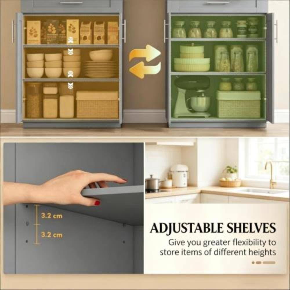 Unbranded 30 in. W x 15.8 in. D x 72 in. H Bathroom Gray Linen Cabinet (3)