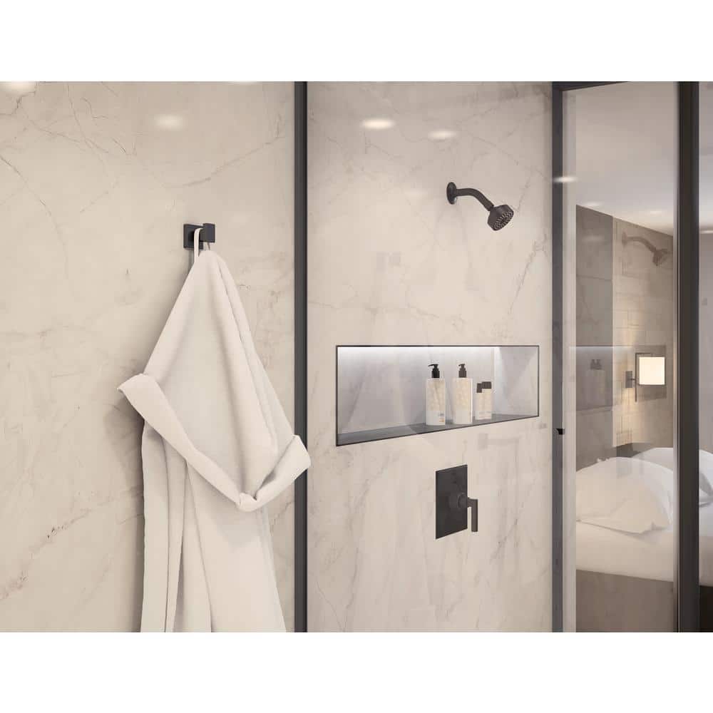 Symmons Duro Knob Wall Mounted Bathroom Robe/Towel Hook in Matte Black (2)