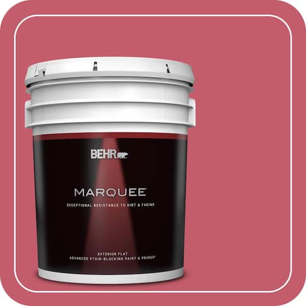 BEHR MARQUEE 5 gal. #MQ4-01 Candy Drop Flat Exterior Paint & Primer (2)