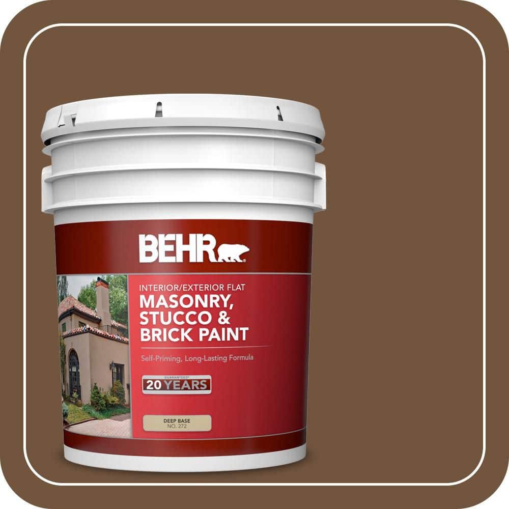 BEHR 5 gal. #PPU4-20 Ancient Root Flat Interior/Exterior Masonry, Stucco and Brick Paint