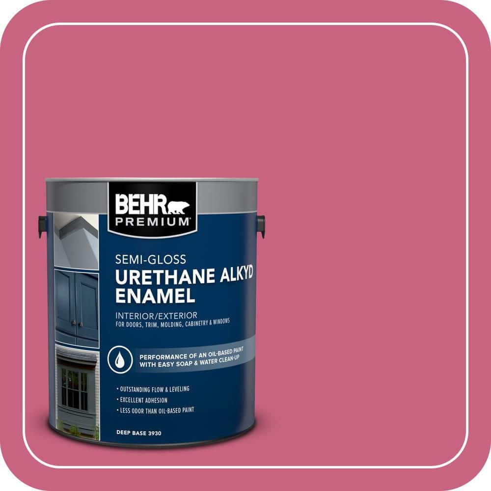 BEHR PREMIUM 1 gal. #P130-6 Ballerina Tutu Urethane Alkyd Semi-Gloss Enamel Interior/Exterior Paint (1)
