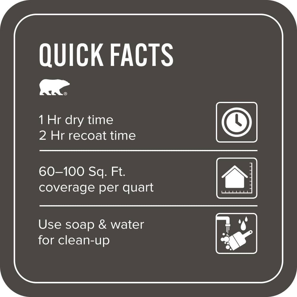BEHR PREMIUM PLUS 1 qt. #PPU24-01 Black Mocha Flat EcoMix Plant-Based Interior Paint & Primer (3)
