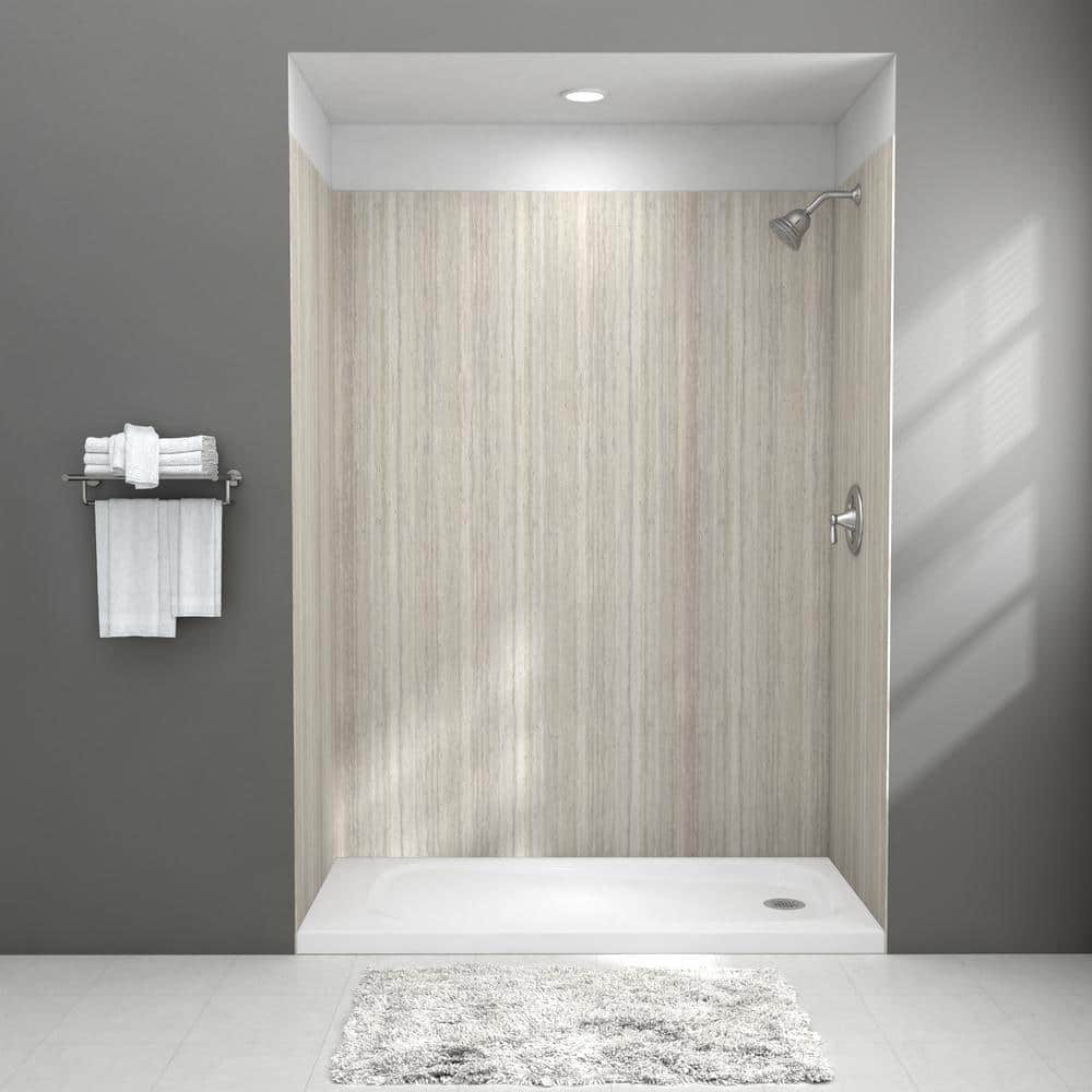 American Standard Passage 60 in. L 32 in. W Alcove Shower Pan Base with Drain (3)