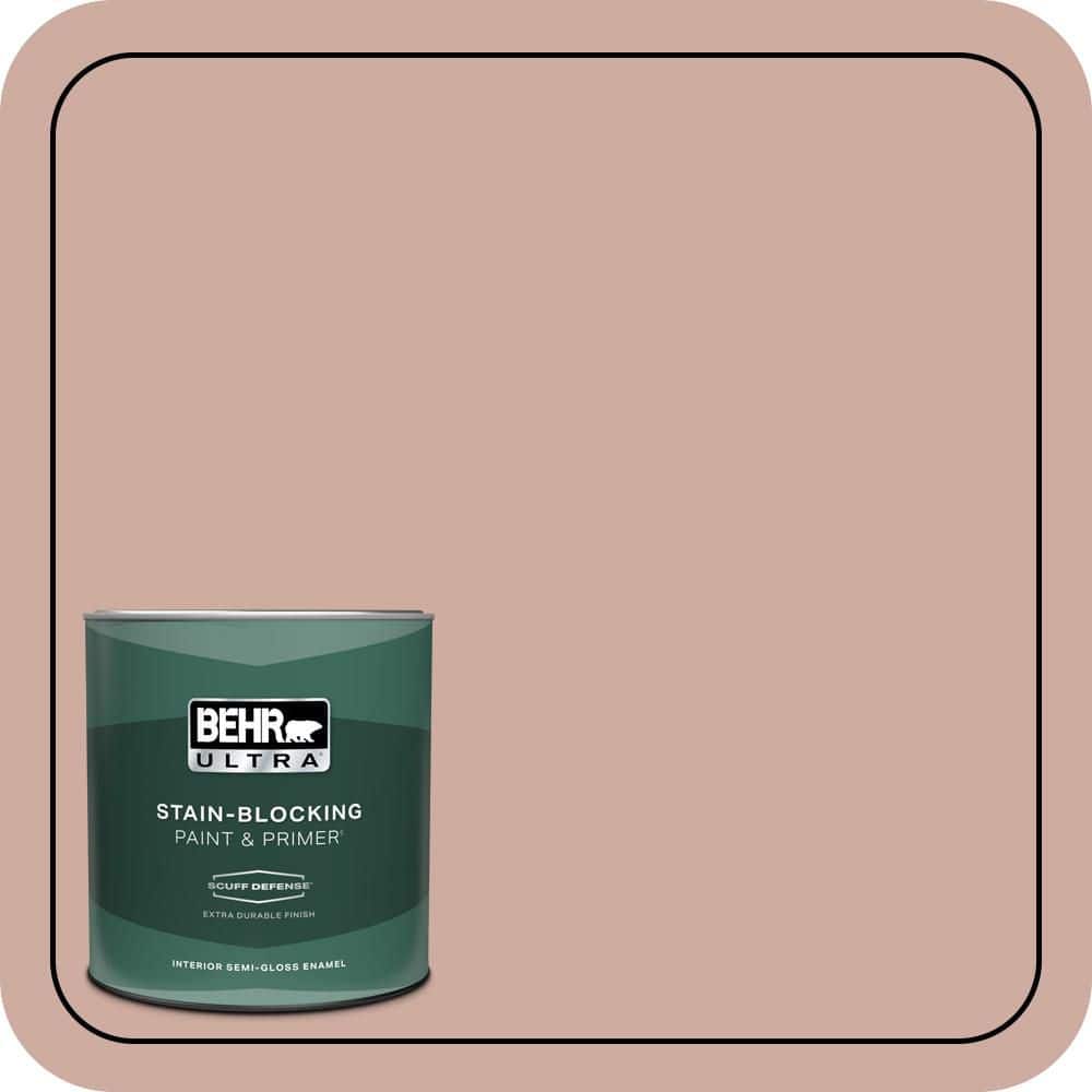 BEHR ULTRA 1 qt. #MQ1-50 Art Deco Pink Extra Durable Semi-Gloss Enamel Interior Paint & Primer