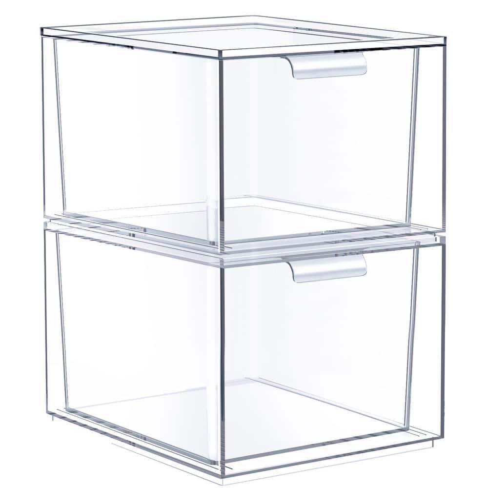Sorbus Stackable Acrylic Drawers - Clear Make Up Organizers for Vanity