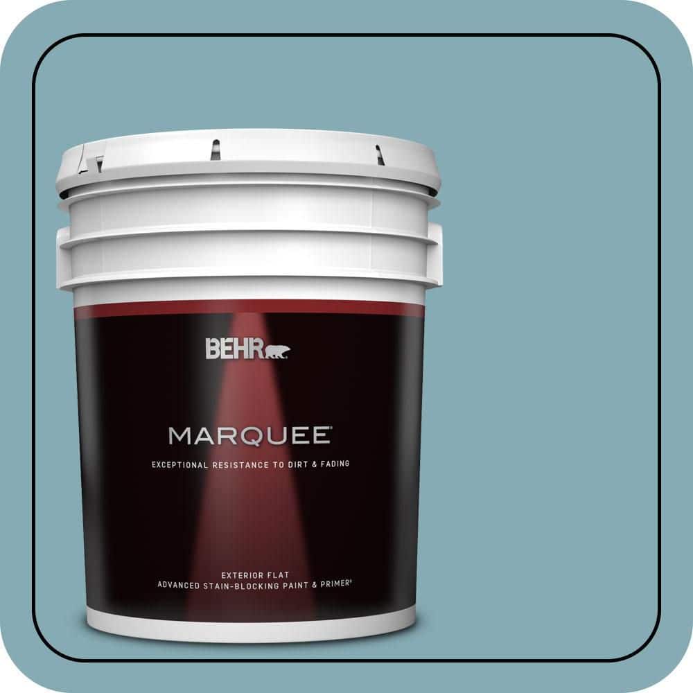 BEHR MARQUEE 5 gal. #S450-4 Crashing Waves Flat Exterior Paint & Primer