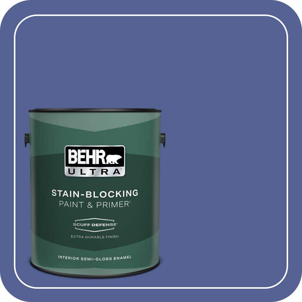 BEHR ULTRA 1 gal. #610B-7 Breathtaking Extra Durable Semi-Gloss Enamel Interior Paint & Primer