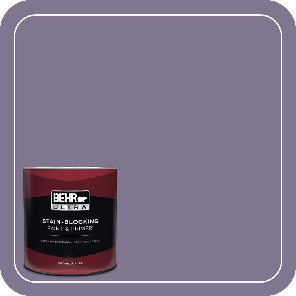 BEHR ULTRA 1 qt. #650F-5 Purple Statice Flat Exterior Paint & Primer