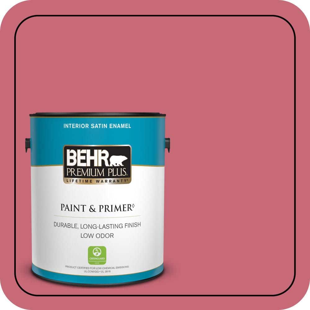BEHR PREMIUM PLUS 1 gal. #P140-5 Lovebirds Satin Enamel Low Odor Interior Paint & Primer