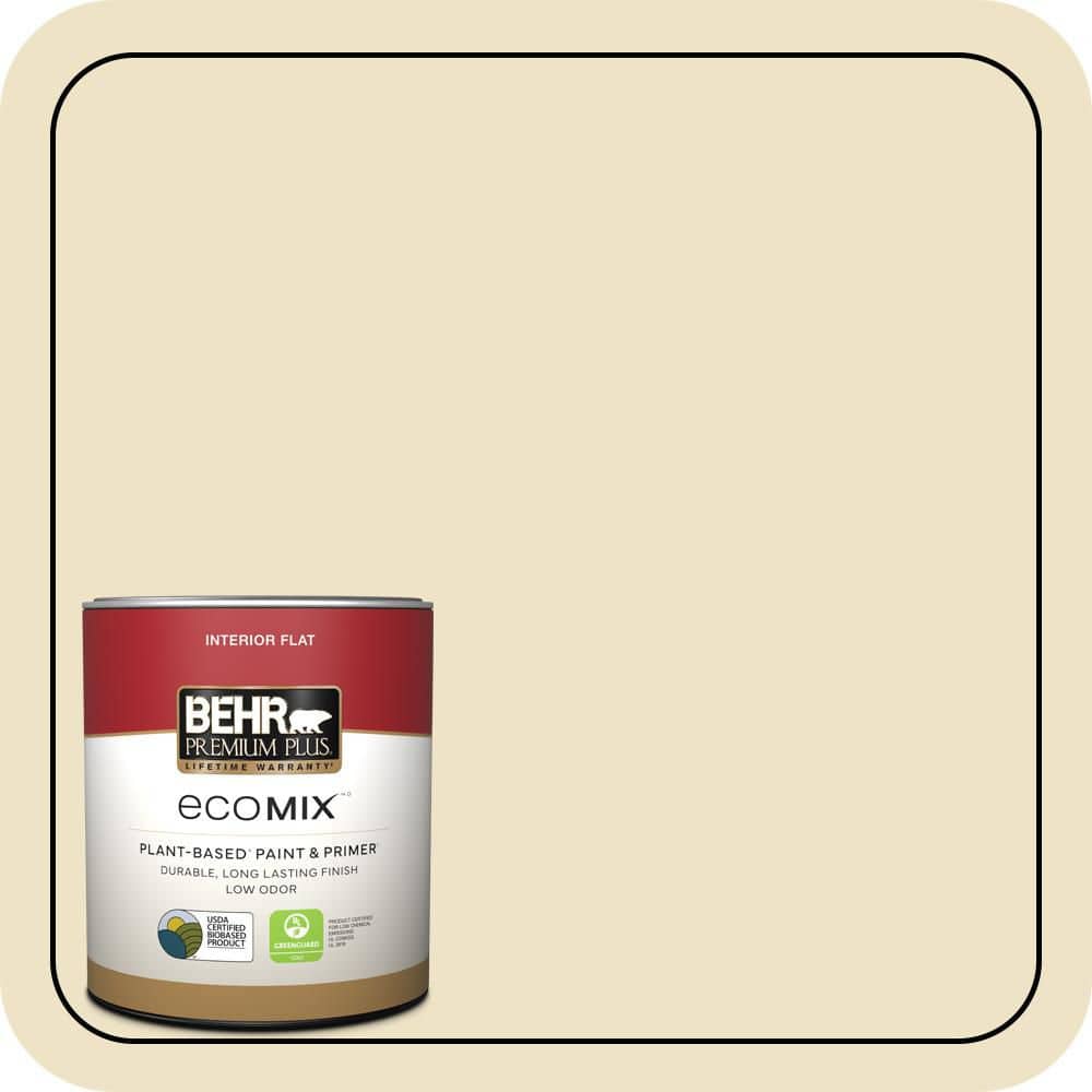 BEHR PREMIUM PLUS #370E-2 Cream Silk Enamel EcoMix Plant-Based & Primer (1)