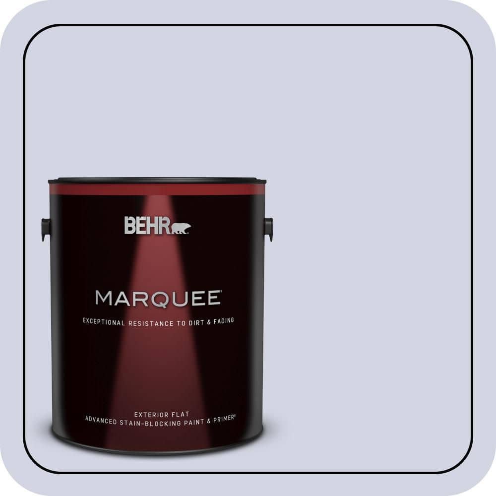BEHR MARQUEE 1 gal. #PPU16-08 Hint of Violet Flat Exterior Paint & Primer