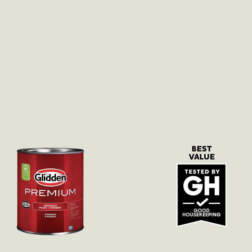 Glidden Premium 1 qt. PPG1125-1 Rain Cloud Semi-Gloss Interior Paint