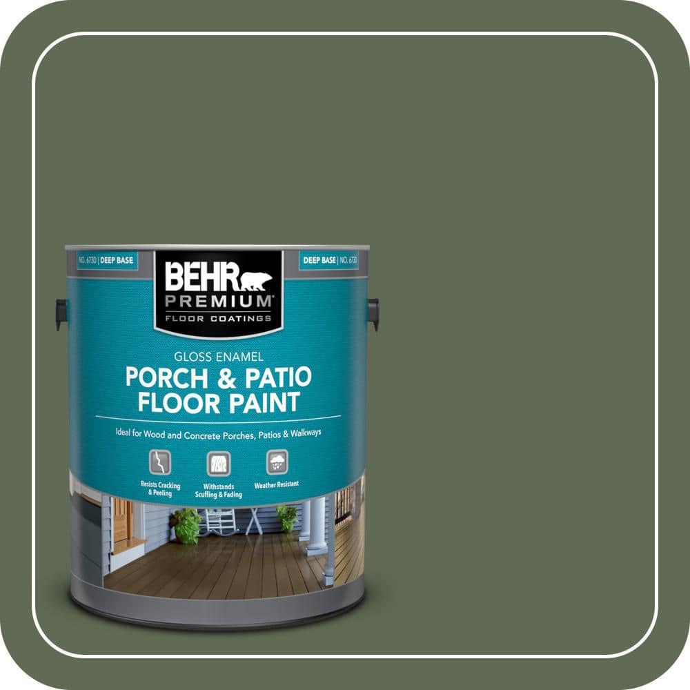 BEHR PREMIUM 1 gal. #430F-6 Inland Gloss Enamel Interior/Exterior Porch and Patio Floor Paint