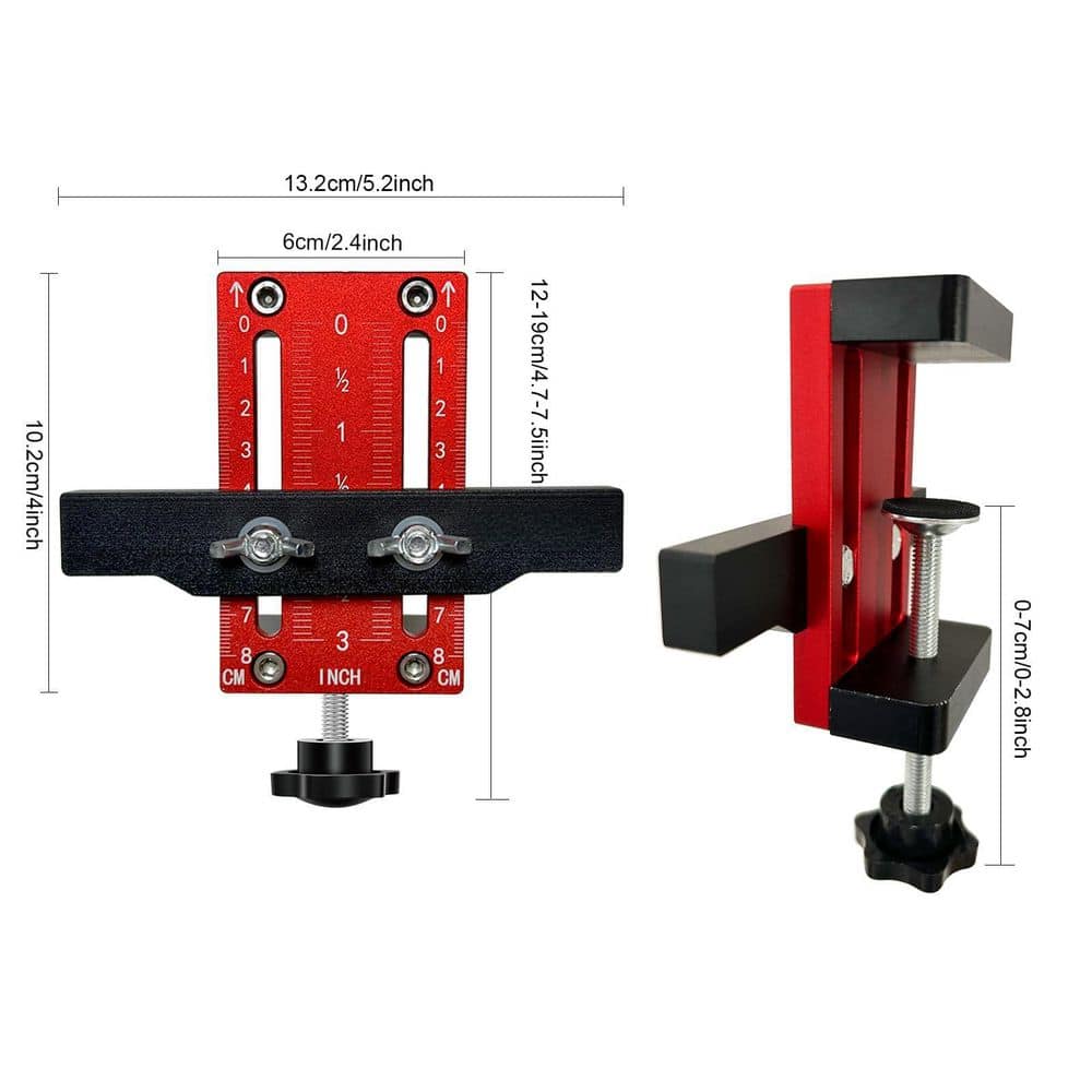 Wudkey Aluminum Adjustable Cabinet Door Installation Positioner Jig Tool for Most Cabinet Doors (2)
