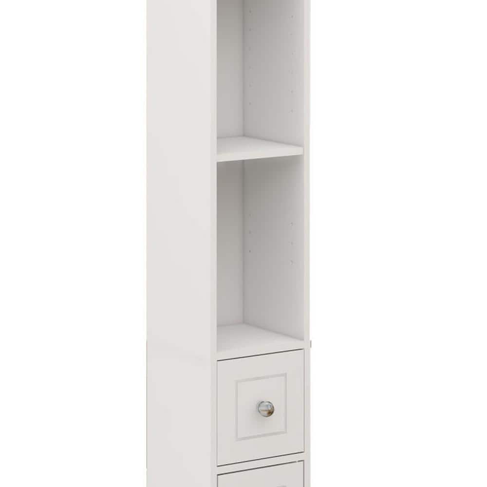 Amucolo 7.87 in. W x 7.87 in. D x 70.87 in. H White Tall Slim Bathroom Storage Cabinet Linen Cabinet with 4-Adjustable Shelves (3)