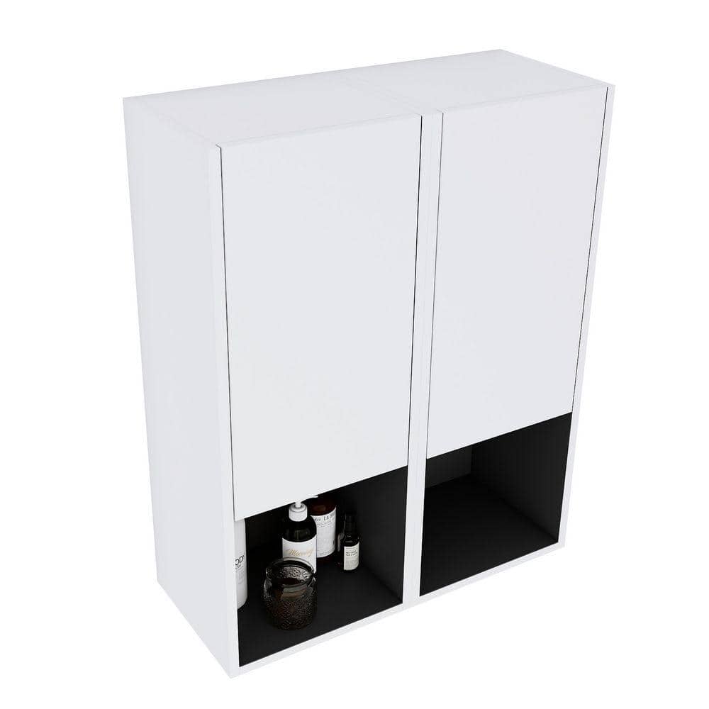 ARTCHIRLY 11.81 in. W x 9.81 in. D x 59 in. H Bathroom Storage Wall Cabinet in White (3)