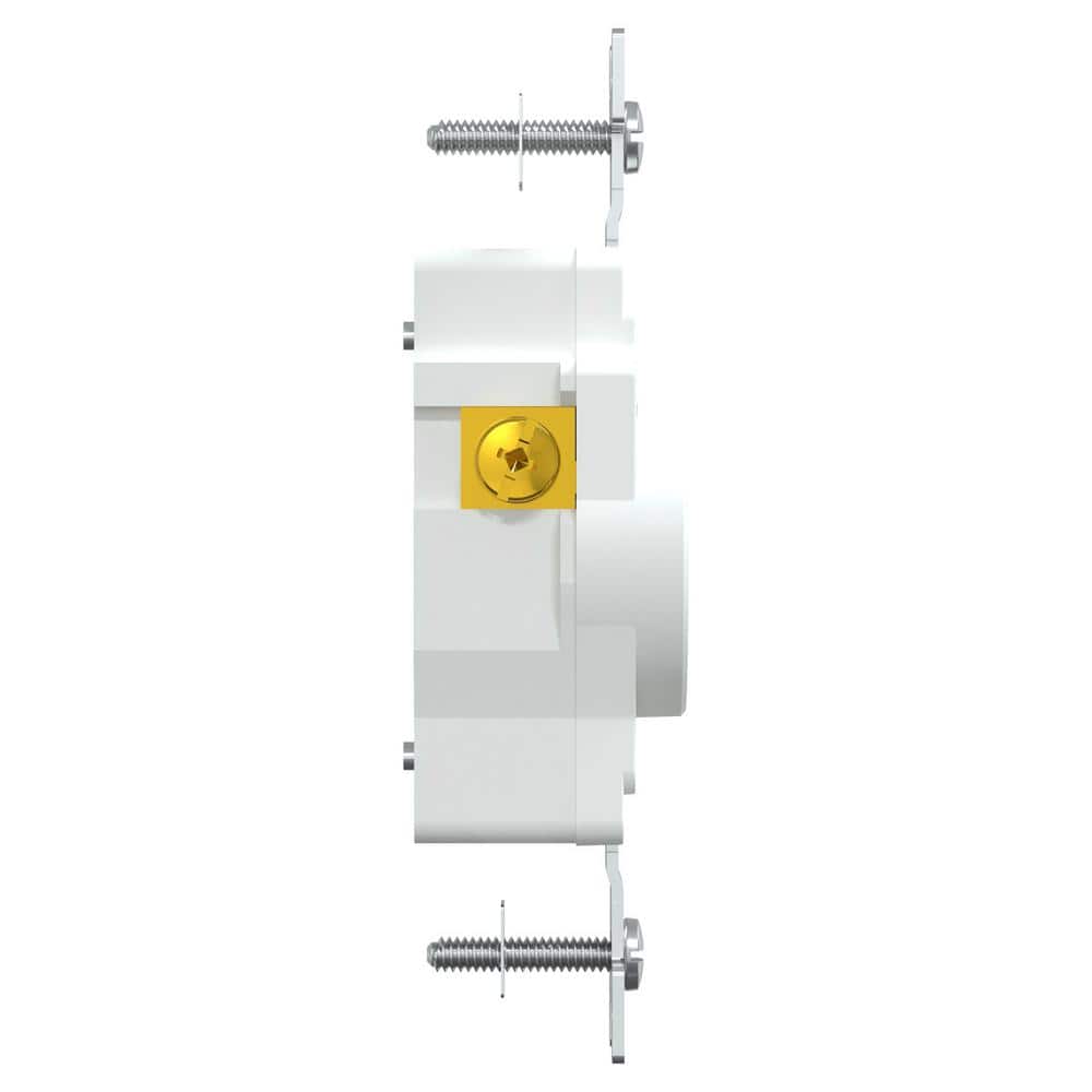 Square D 20 Amp 250-Volt Heavy Duty Single Outlet, Matte White (3)