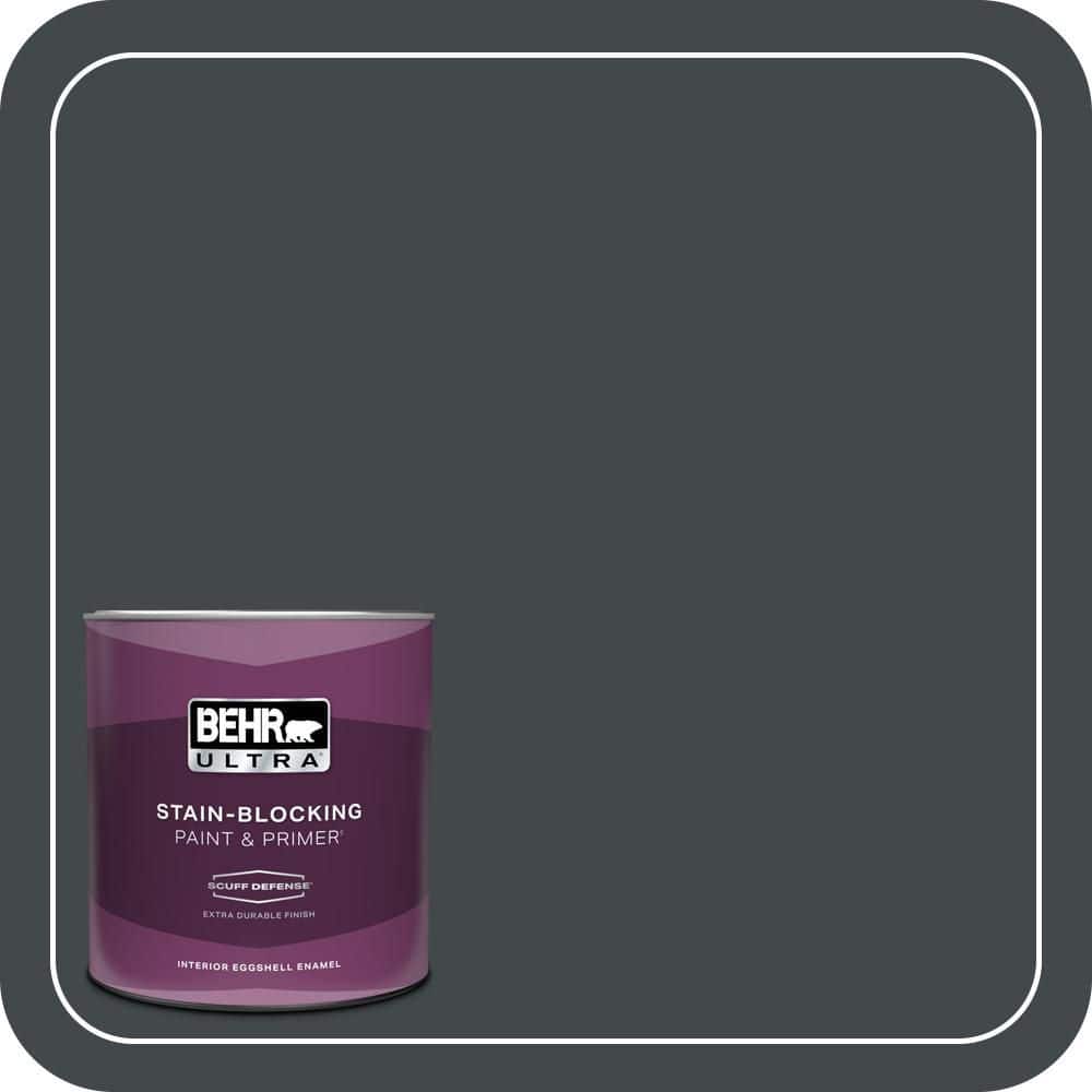 BEHR ULTRA 1 qt. #PPU24-23 Little Black Dress Extra Durable Eggshell Enamel Interior Paint & Primer