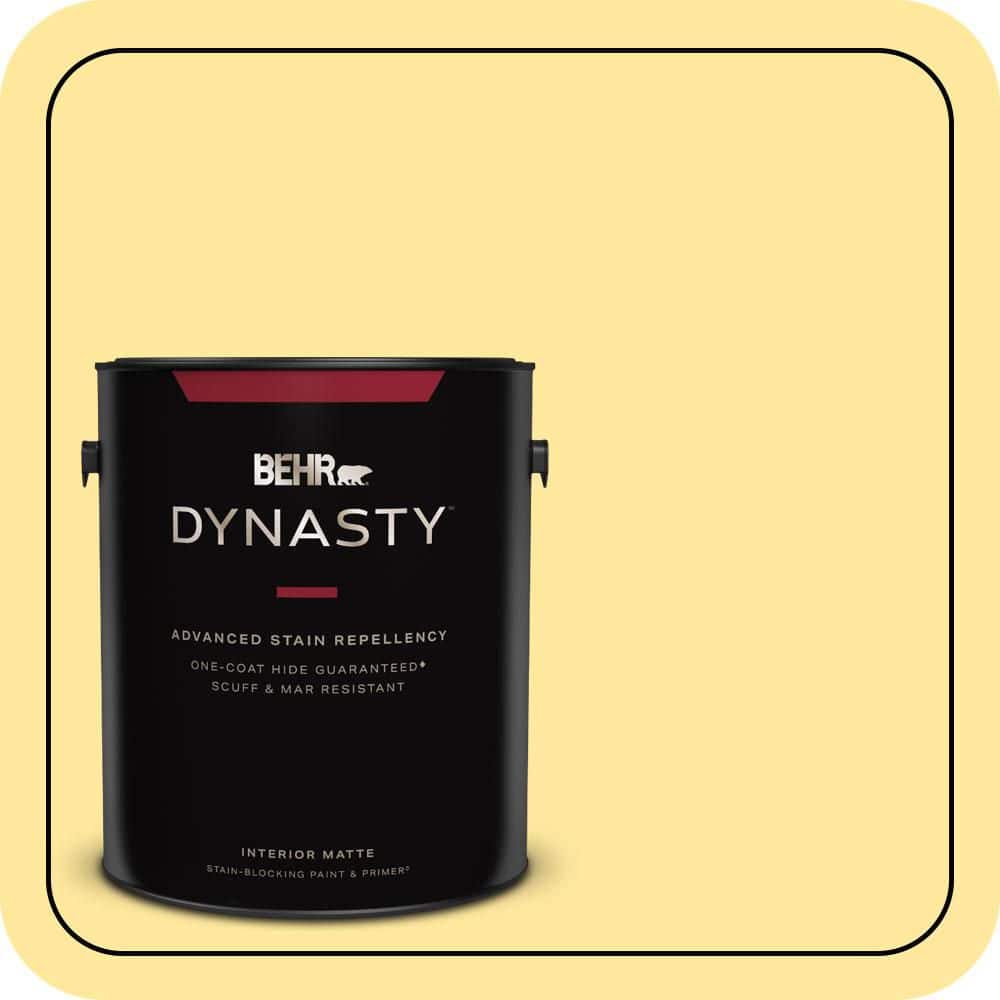 BEHR DYNASTY 1 gal. #P300-4 Rise and Shine Matte Interior Stain-Blocking Paint & Primer