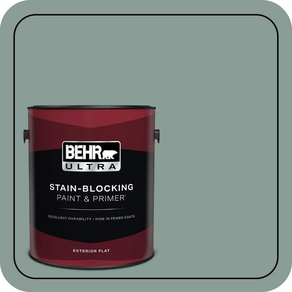 BEHR ULTRA 1 gal. #490F-5 Cloud Burst Flat Exterior Paint & Primer