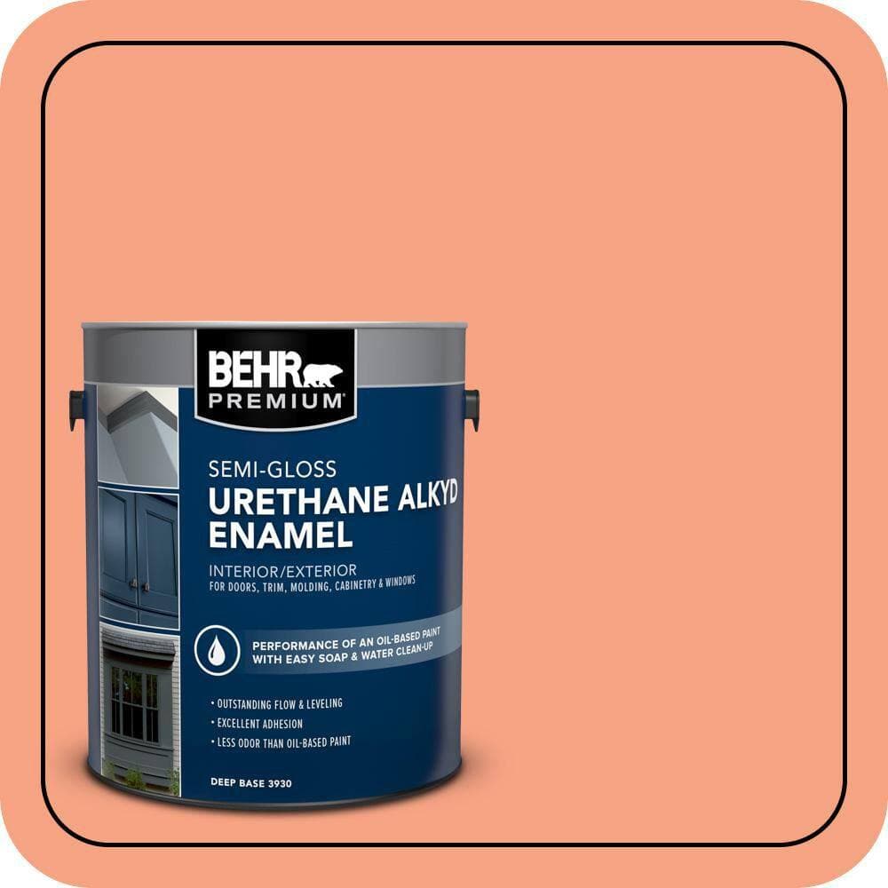BEHR PREMIUM 1 gal. #P190-4 Siren Urethane Alkyd Semi-Gloss Enamel Interior/Exterior Paint (1)