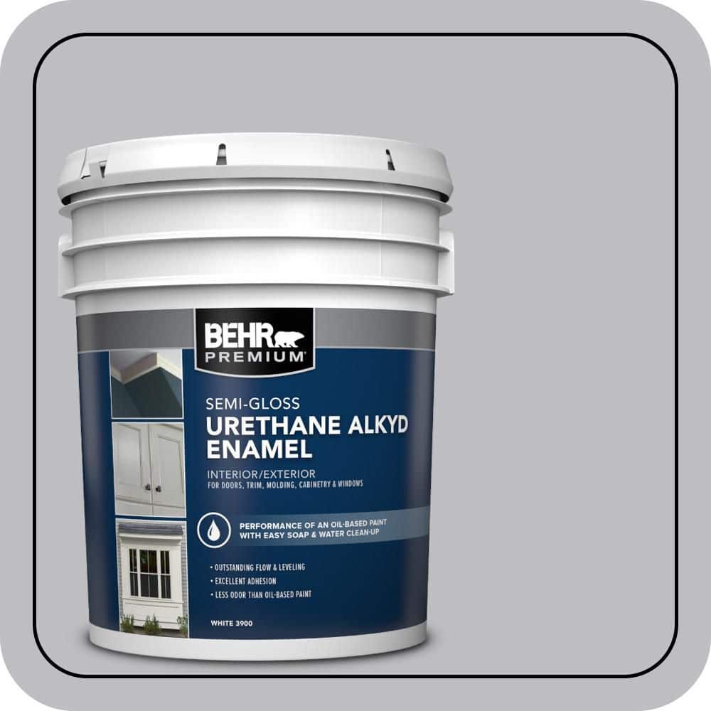 BEHR PREMIUM 5 gal. #N530-3 High Speed Access Urethane Alkyd Semi-Gloss Enamel Interior/Exterior Paint