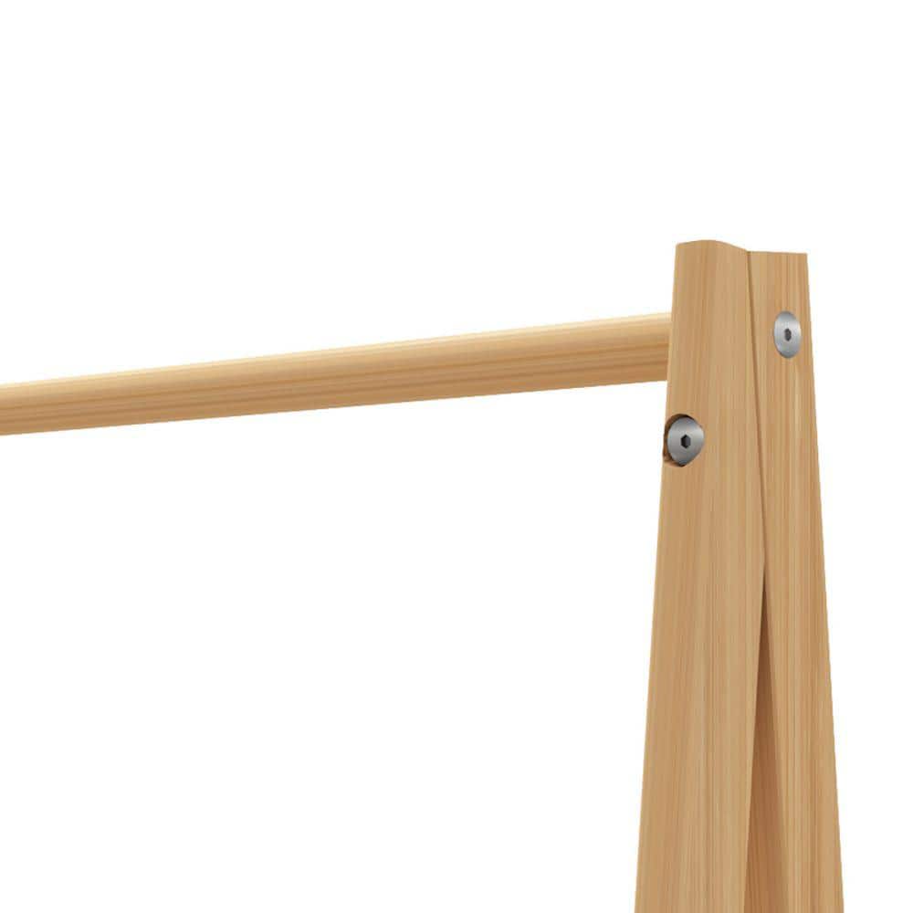 Amucolo 30.15 in. W x 51.69 in. H x 12 in. D Bamboo Unique Ladder Towel Rack Towel Shelf in Natural (3)