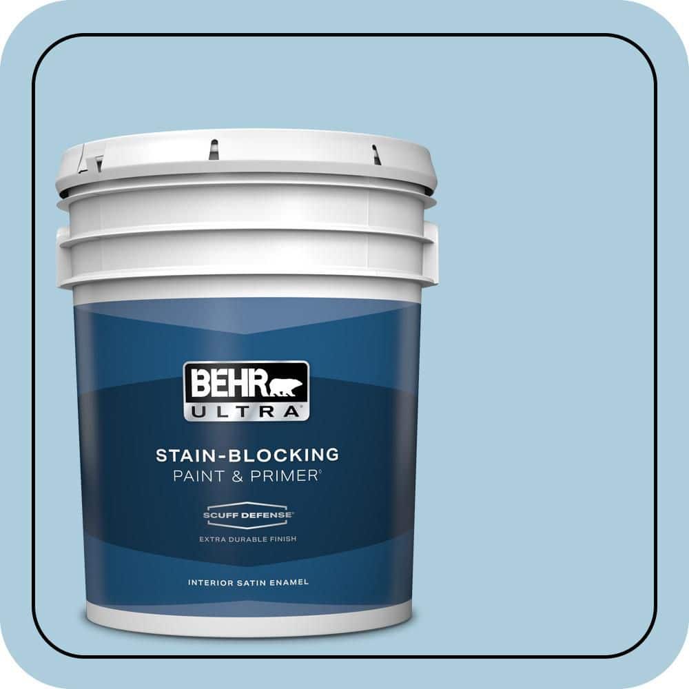 BEHR ULTRA 5 gal. #M500-2 Early September Extra Durable Satin Enamel Interior Paint & Primer
